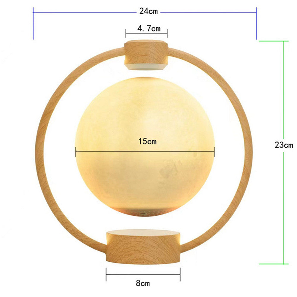 Magnetic Levitation Moon Light 3D Printing Planet Light Bluetooth Speaker, Warm Atmosphere Night Light Creative Magnetic