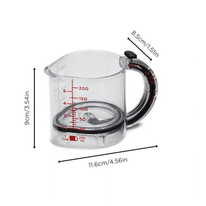 4 In 1 Adjustable Measuring Cup Multi-Functional Measuring Cup With Scraper-Style Seal Base Measurings Cube Cups For Cooking