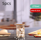 High Borosilicate Glass Sealed Jar Transparent Household