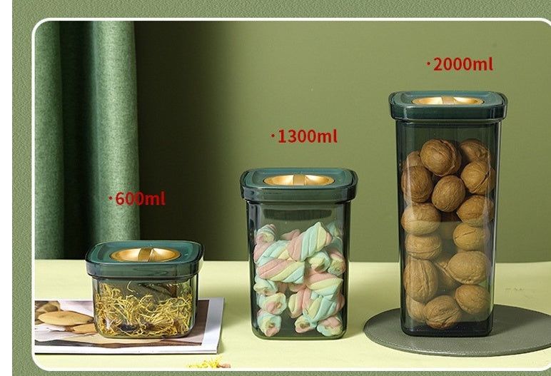 Light Luxury Moisture-proof Sealed Canister With Rotary Lid For Food Grade