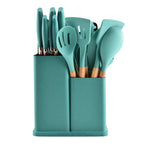 Silicone Kitchenware Set 19 Pieces Storage Container Straw Color