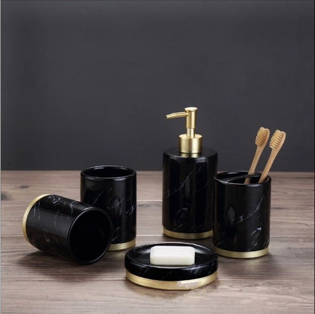 Luxury 4-Piece Ceramic Bathroom Accessory Set