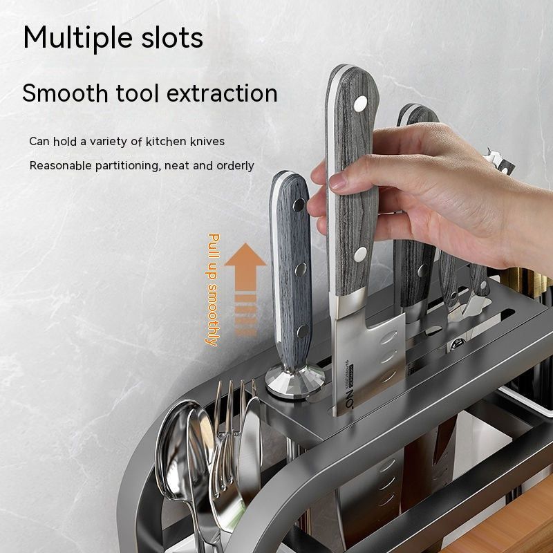 Stainless Steel Knife Holder Multifunctional Storage Rack
