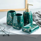 Ceramic Bathroom Accessory Set - Modern Decor