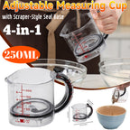 4 In 1 Adjustable Measuring Cup Multi-Functional Measuring Cup With Scraper-Style Seal Base Measurings Cube Cups For Cooking