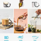 4 In 1 Adjustable Measuring Cup Multi-Functional Measuring Cup With Scraper-Style Seal Base Measurings Cube Cups For Cooking