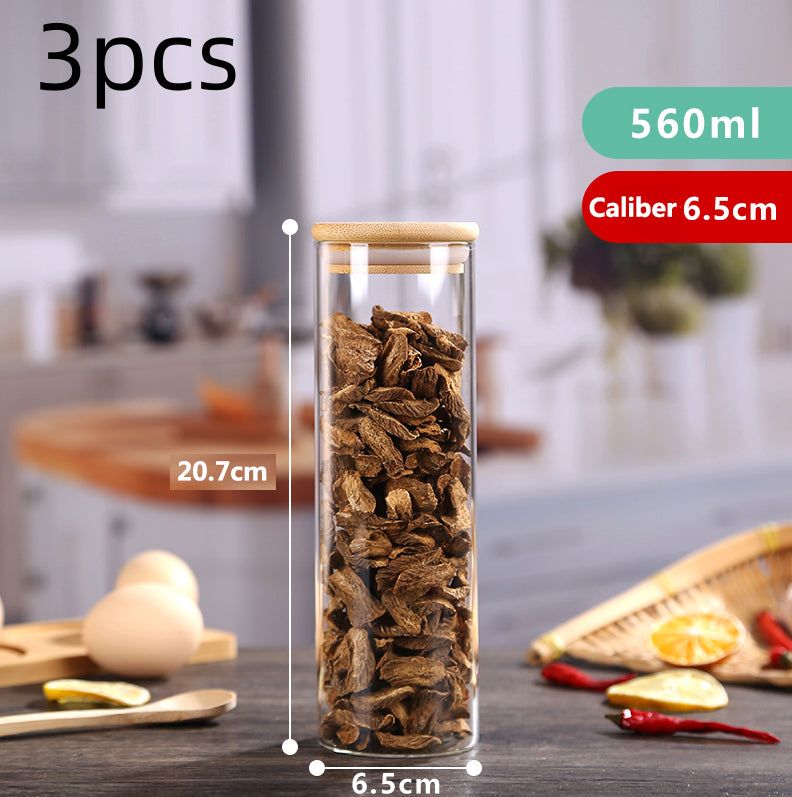 High Borosilicate Glass Sealed Jar Transparent Household