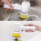 Handheld Power Brush 360° Rotary Cleaning for Kitchen & Bathroom USB Rechargeable