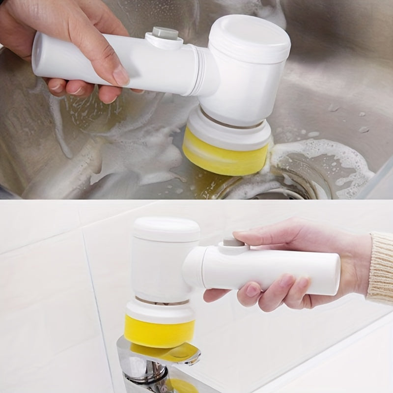 Handheld Power Brush 360° Rotary Cleaning for Kitchen & Bathroom USB Rechargeable