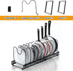 2 Pack Expandable Pot Lid Rack Organizer, Pans Organizer Rack, Pots And Pans Organizer Rack Cookware Set Organizer