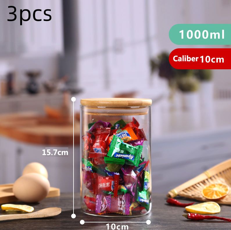 High Borosilicate Glass Sealed Jar Transparent Household