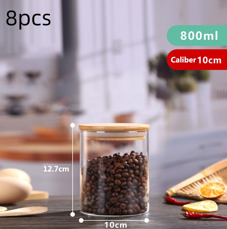 High Borosilicate Glass Sealed Jar Transparent Household