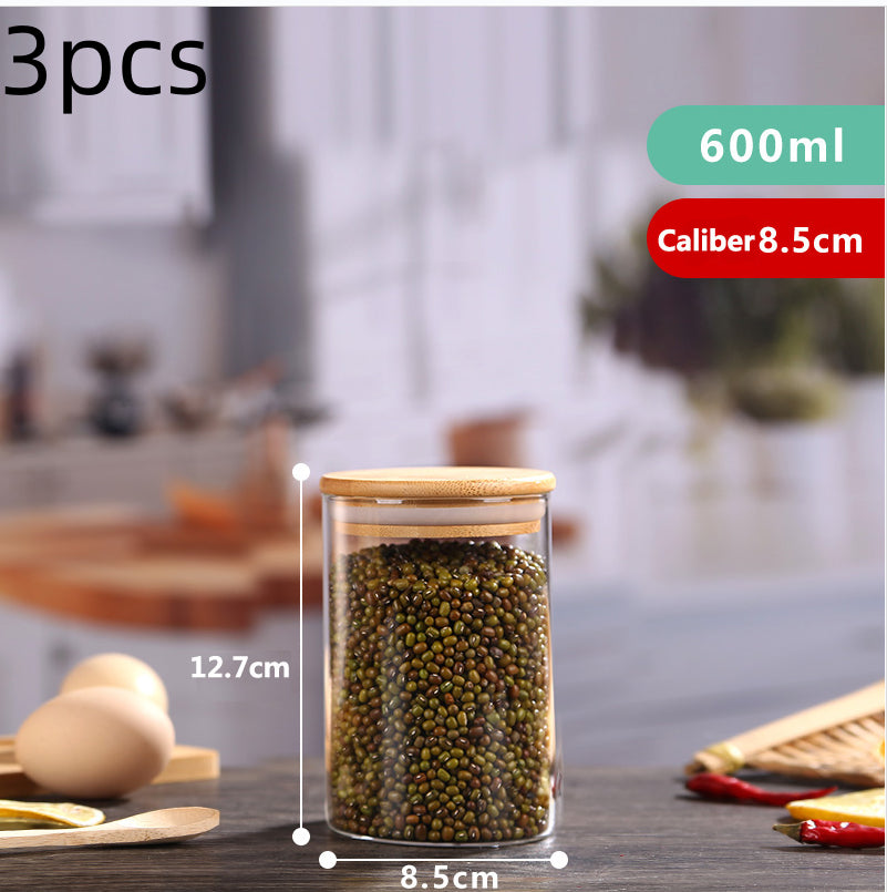High Borosilicate Glass Sealed Jar Transparent Household