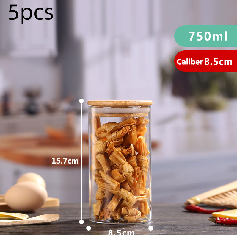 High Borosilicate Glass Sealed Jar Transparent Household