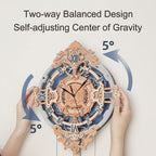 Robotime ROKR 3D Wooden Puzzle Time Art Romantic Notes Wall Clock Model Toys For Children Kids