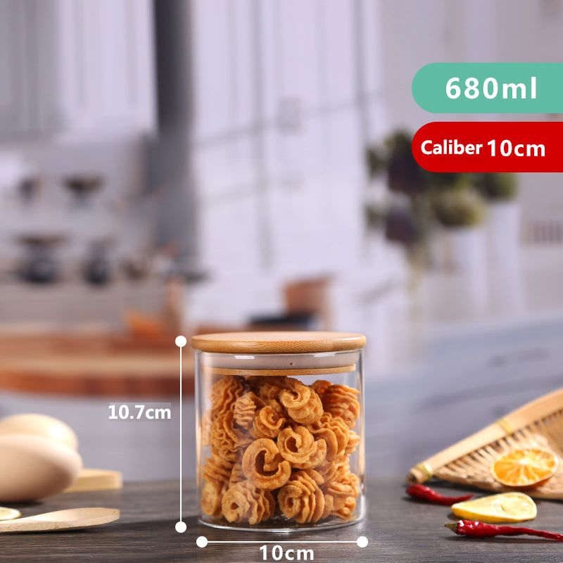 High Borosilicate Glass Sealed Jar Transparent Household