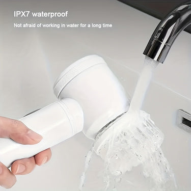 Handheld Power Brush 360° Rotary Cleaning for Kitchen & Bathroom USB Rechargeable