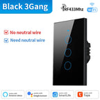 Tuya WiFi/Zigbee Smart Touch Sensor Light Switch Smart Wall Touch Switch Smart Life Work with AlexaGoogle Home 1/2/3/4 Gang