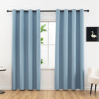 2pcs Modern 100% Blackout Curtain with Coated Lining, Curains for Bedroom, Living Room, Dining Room, Bathroom, Home Decor