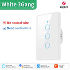 Tuya WiFi/Zigbee Smart Touch Sensor Light Switch Smart Wall Touch Switch Smart Life Work with AlexaGoogle Home 1/2/3/4 Gang