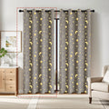 1pc Modern 100% Blackout Curtain Grommet Top, Big Star and Moon Pattern Window Curtains for Living Room Bedroom, Home Decor