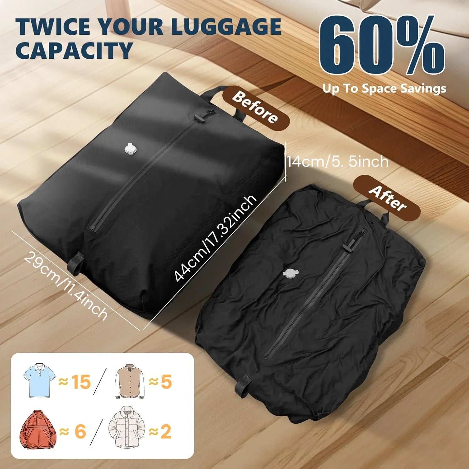 Vacuum Storage bags,Travel essentials suitcases Clothes organizer packaging bag practical accessories compression packing cubes