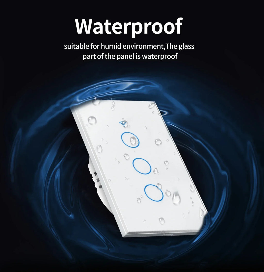 Tuya WiFi/Zigbee Smart Touch Sensor Light Switch Smart Wall Touch Switch Smart Life Work with AlexaGoogle Home 1/2/3/4 Gang