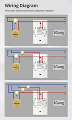 Tuya WiFi/Zigbee Smart Touch Sensor Light Switch Smart Wall Touch Switch Smart Life Work with AlexaGoogle Home 1/2/3/4 Gang