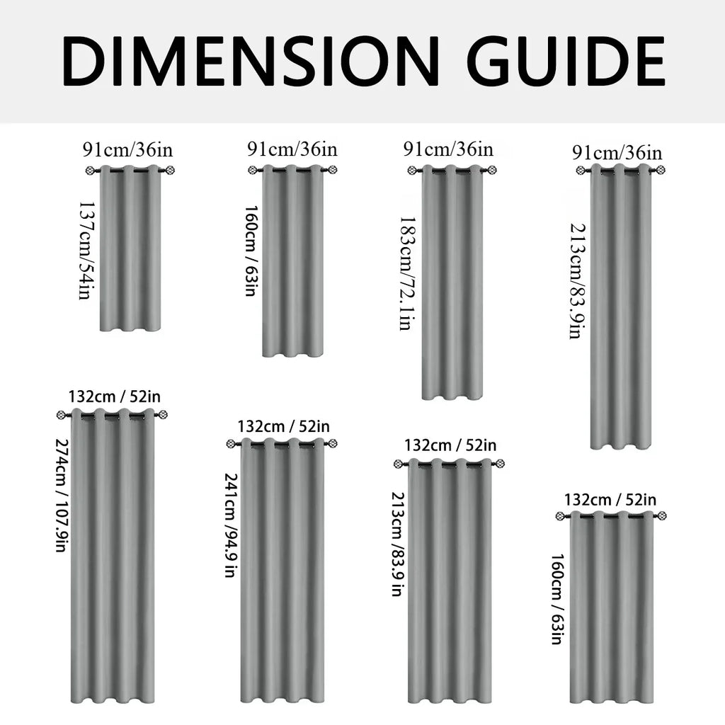 2pcs Modern 100% Blackout Curtain with Coated Lining, Curains for Bedroom, Living Room, Dining Room, Bathroom, Home Decor