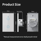Tuya WiFi/Zigbee Smart Touch Sensor Light Switch Smart Wall Touch Switch Smart Life Work with AlexaGoogle Home 1/2/3/4 Gang