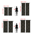 1pc Modern 100% Blackout Curtain Grommet Top, Big Star and Moon Pattern Window Curtains for Living Room Bedroom, Home Decor