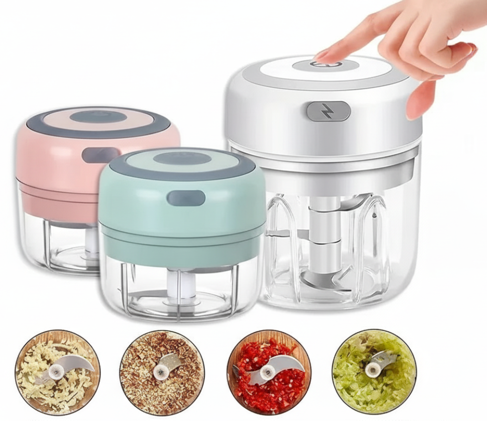 100ML/250ML Electric  Meat Mincer Garlic Chopper Rotate Garlic Press Crusher Vegetable Onion Cutter Kitchen Cooking Accessories