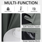 2pcs Modern 100% Blackout Curtain with Coated Lining, Curains for Bedroom, Living Room, Dining Room, Bathroom, Home Decor