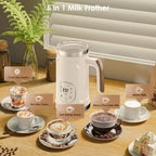 BioloMix 5-in-1 Milk Frother with Upgraded LED Display Touch Screen - Hot And Cold Foam Maker Milk Warmer for Coffee Latte