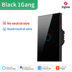 Tuya WiFi/Zigbee Smart Touch Sensor Light Switch Smart Wall Touch Switch Smart Life Work with AlexaGoogle Home 1/2/3/4 Gang