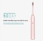 Electric Ultrasonic Toothbrush Six Speed Mode Home Soft Hair USB Charging Waterproof Adult Tooth Cleaner Automatic Couple Set-