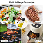 2in1 Olive Oil Dispenser Bottle 500ml Plastic Oil Sprayer for Cooking Oil Spray Tank BBQ Baking Picnic Kitchen Tools for Home