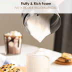 BioloMix 5-in-1 Milk Frother with Upgraded LED Display Touch Screen - Hot And Cold Foam Maker Milk Warmer for Coffee Latte
