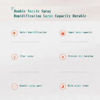 2000ML USB Air Humidifier Double Spray Port Essential Oil Aromatherapy Humificador Cool Mist Maker Fogger Purify for Home Office