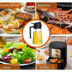 2in1 Olive Oil Dispenser Bottle 500ml Plastic Oil Sprayer for Cooking Oil Spray Tank BBQ Baking Picnic Kitchen Tools for Home