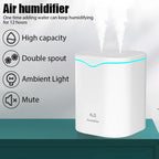 2000ML USB Air Humidifier Double Spray Port Essential Oil Aromatherapy Humificador Cool Mist Maker Fogger Purify for Home Office