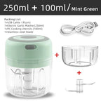100ML/250ML Electric  Meat Mincer Garlic Chopper Rotate Garlic Press Crusher Vegetable Onion Cutter Kitchen Cooking Accessories