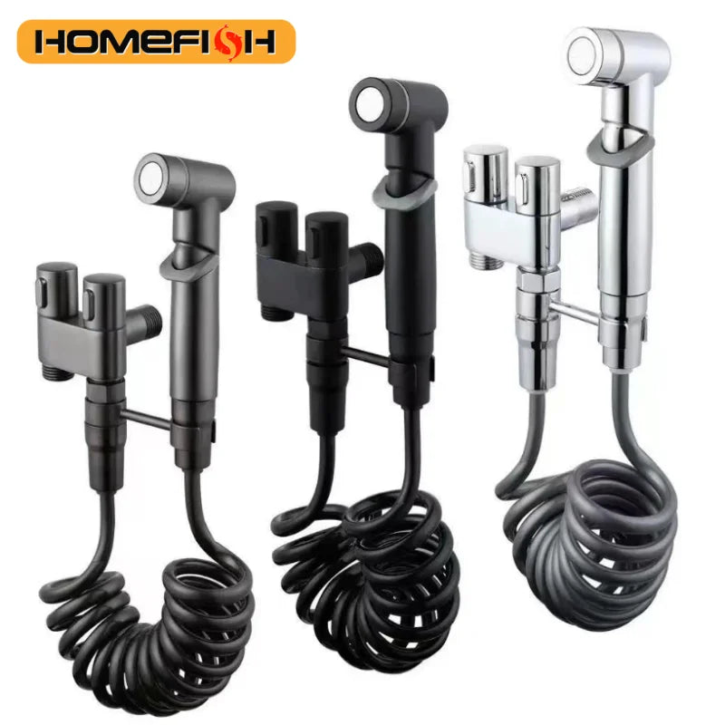 Homefish Hand Held High Pressure Toilet Spray With Dual Mode Nozzle Is Very Suitable For Bathroom Cleaning And Toilet Flushing
