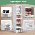 6 Layers Shoes Box Foldable Transparent Sneaker Shoe Storage Organizers Box Stackable Dustproof High-top Cabinet Shoe Rack Shelf