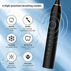 Electric Ultrasonic Toothbrush Six Speed Mode Home Soft Hair USB Charging Waterproof Adult Tooth Cleaner Automatic Couple Set-