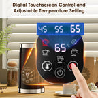 BioloMix 5-in-1 Milk Frother with Upgraded LED Display Touch Screen - Hot And Cold Foam Maker Milk Warmer for Coffee Latte