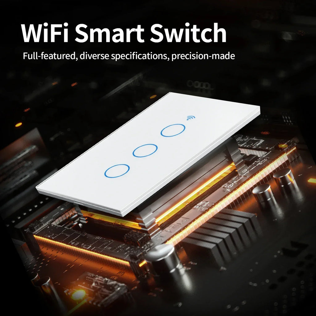 Tuya WiFi/Zigbee Smart Touch Sensor Light Switch Smart Wall Touch Switch Smart Life Work with AlexaGoogle Home 1/2/3/4 Gang