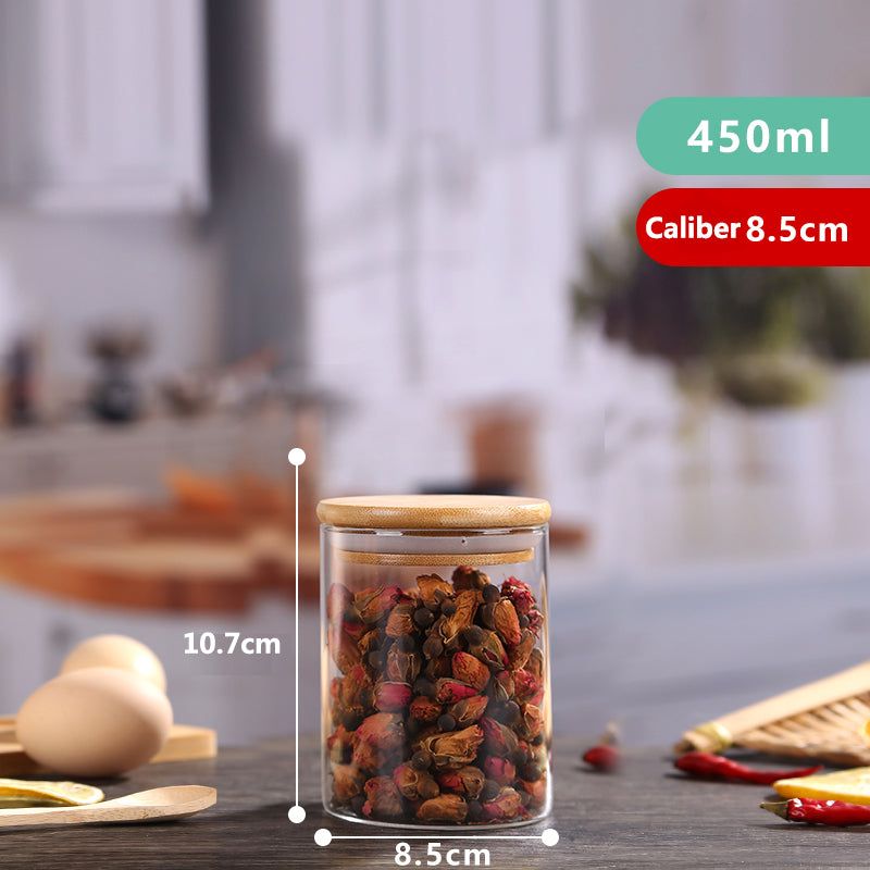 High Borosilicate Glass Sealed Jar Transparent Household
