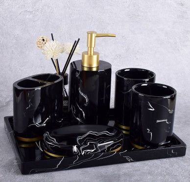 Luxury 4-Piece Ceramic Bathroom Accessory Set