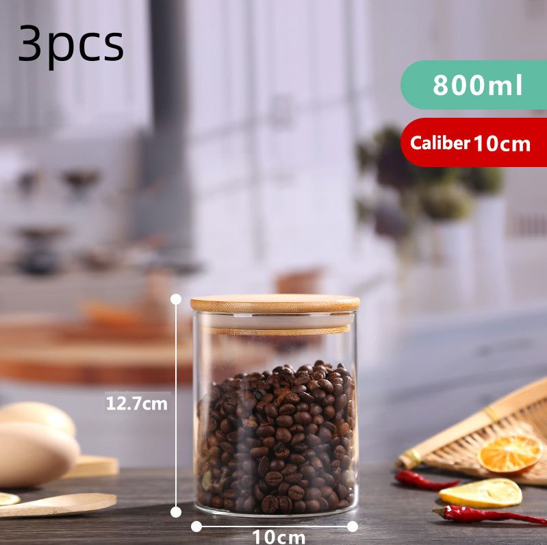 High Borosilicate Glass Sealed Jar Transparent Household